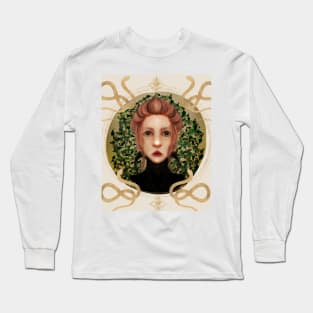 Gothic Witch Painting With A Nod to Medusa Long Sleeve T-Shirt